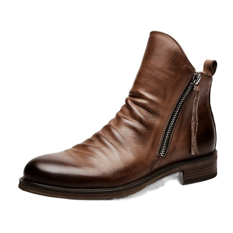 Botas altas rojas de ejército para hombre, botas coreanas con cremallera para  hombre, botas de invierno de nieve Rojas británicas para hombre, botas de  vaquero para hombre JUN（#Black） | Linio Colombia -