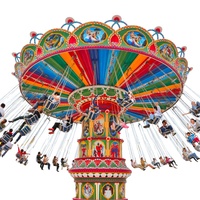 Nouvelle Conception - Manège Chaise Volante 36 Places - Produits en Fibre de Verre et Métal pour Parc d'Attractions Extérieur