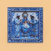 Ornement religieux de bureau en résine 3D Cœur Immaculé de Marie, décoration d'intérieur, ustensiles d'église, décor de baptême