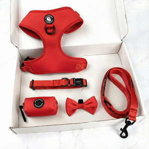 デザイナーによるパーソナライズされたノープル犬用ハーネス、うんち袋ディスペンサー、カスタムロゴ入り調整可能なペット用首輪とリード、ペット用品 - Product Image 2