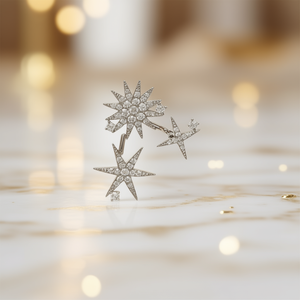 Orecchini E2088 in Oro Bianco con Diamanti Taglio Brillante Rotondo Colore D Naturale Gioielli di Lusso da Donna per Feste - Product Image 2