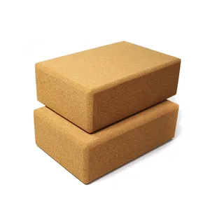 Yoga Block Natrual Eco Friendly Custom Print Wooden Cork Yoga Block Cork Non Toxic Organic Recycled Tianlei