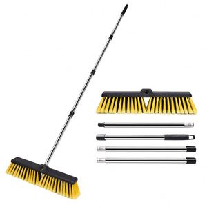 Brosse à sol à long manche et poils durs, brosse de nettoyage pour carrelage, brosse à récurer les sols extérieurs, brosse de nettoyage pour sols de salle de bain - Product Image 5