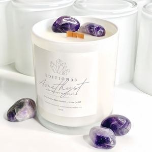 Bougie de gemme infusée de cire de soja de marque de distributeur de luxe personnalisée bougie parfumée <span class=keywords><strong>magique</strong></span> avec fleurs sèches - Product Image 6