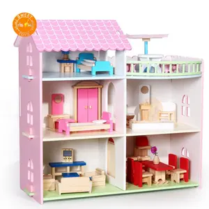 Maison de poupée en bois pour enfants, jouets pour enfants, 3 sol, nouveau Design,