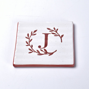 Sous-verre carré en céramique moderne personnalisable, épaisseur 5 mm, durable, résistant à la chaleur, écologique, avec double poignée - Product Image 5