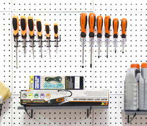 3.7 <b>pegboard</b> Screwdriver Holder Black 4PC Vietnam Origin <b>Hooks</b> & Rails <b>Pegboard</b> Mounted four <b>Hooks</b> Industrial Style 230*40*55mm - Product Image 1