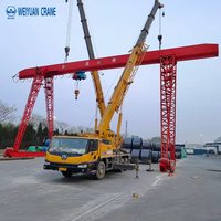 Grúa Pórtico Monoviga de Alta Calidad Marca Weiyuan Tipo Caja MH de 5, 10, 15, 16 y 20 Toneladas con PLC y Motor