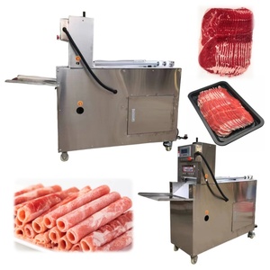 Precio Más Bajo 	 Rollo de Carne de Cordero Cortada a Máquina 	 Cortadora de carne de res continua 	 Rebanadora Industrial de Carne de Res, Cordero, Cerdo y Pollo - Product Image 3