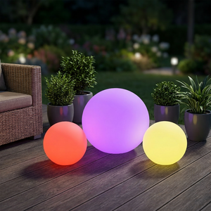 Lampe solaire LED ronde IP65 étanche, colorée, pour aménagement paysager extérieur, pelouse, plage, <span class=keywords><strong>piscine</strong></span> commerciale, décoration, lampe décorative - Product Image 3