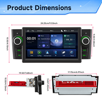 Lecteur multimédia vidéo pour voiture Android Auto MP5 7 pouces BQCC, écran RDS FM AM, Carplay, autoradio BT, Mirrorlink pour Fiat Linea 07-12