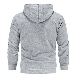 Men's Gray White Color Blocking Hooded Sweatshirt Regular Fit Casual French Terry Hoodie Winter Wear 100% Cotton Breathable - Product Image 3