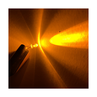 Diode LED Jaune Ambre 5mm 590-595nm 14mil Haute Luminosité 14000mcd Ronde à Passage Traversant pour Feux de Signalisation de Circulation