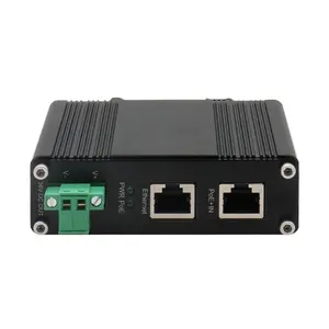 Gigabit PoE Splitter 10/100/1000Mbps 802.3at Power Over Ethernet 20W 36VDC çıkış Din ray montajı
