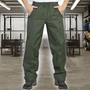 Pantaloni larghi da uomo in Nylon Spandex Streetwear personalizzabili pantaloni impermeabili elastici piatte Vintage di colore medio - Product Image 3