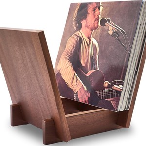 Wooden CD/magazine bookshelf, vinyl <b>record</b> <b>stand</b>, wooden CD rack, desktop bookend, office organization and storage rack - Product Image 1