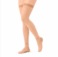 Chaussettes de compression anti-embolie à hauteur de cuisse Spandex Nylon Blend Circulation Support Sole Inspection Window Solid