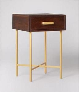 Ensemble de table basse en laiton, cylindre rond en métal martelé, meubles de maison pour le salon et le hall - Product Image 2