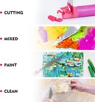 Foska Spatule d'artiste en acier inoxydable pour peinture à l'huile, acrylique, mélange de couleurs, estompage et décoration de gâteaux