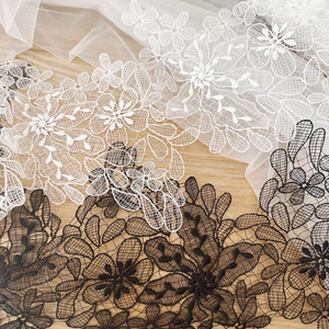 デザインされた魚シルク糸スイスレースフランスレースウェディングレーストリム花嫁のウェディングドレス女性のドレスエッジウェディングティアラ - Product Image 2