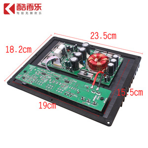เครื่องขยายเสียงซับวูฟเฟอร์ในรถยนต์ 12V โมโนเครื่องขยายเสียงกำลังสูงสำหรับใช้ในรถยนต์ 23.5x18.2 ซม. วัสดุอลูมิเนียม - Product Image 1