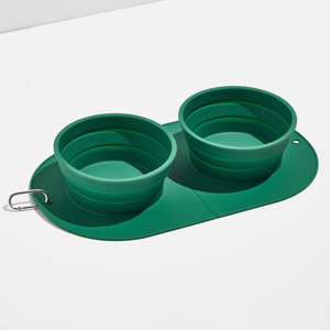 OEM ODM Comedero y Bebedero para Perros y Gatos, Tazón Ovalado Multifuncional de Silicona Resistente, Tazón Sólido Doble Portátil Plegable Antideslizante - Product Image 1