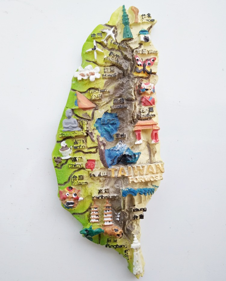 Mappa delle attrazioni turistiche in Taiwan