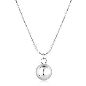 Collar Dylam, Nuevo, Simple y Elegante, con Bola Grande, Plata de Ley 925, Colgante de Bola Brillante, Collar con Bolas de Plata - Product Image 1
