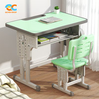 Bureau d'écriture de personnalisation multicolore de fournisseur de bureau d'école d'inventaire stable avec des tiroirs bureau et chaise d'étudiant compacts