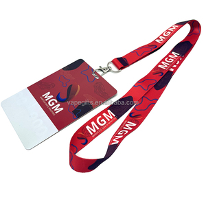 Customized Logo Colored Polyester Lanyard with Business Phone Badge Clip and ID Card Holder