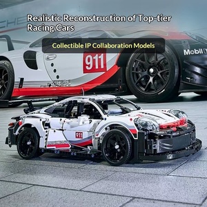 Bloques de Plástico Compatibles para Coche Deportivo, Modelo Educativo de Ensamblaje, Coche de Carreras a Control Remoto, Juguete Unisex, Regalo - Product Image 4