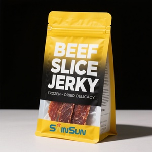 Bolsa de Embalaje Personalizada para Alimentos Congelados y Deshidratados, Bolsa con Cierre Hermético y Base Plana para Carne Seca en Rodajas - Product Image 5