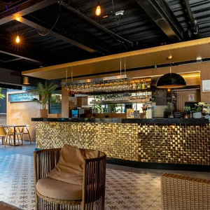 Set Bancone Bar Personalizzato di Nuova Concezione con Mosaico 3D di Alta Qualità per Ristoranti e Bar - Product Image 2