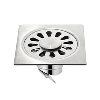SUS304 acier inoxydable salle de bain couvercle de vidange attrape-cheveux Machine à laver bouchon bouchon antiparasitaire toit auto-obturant crépine de sol
