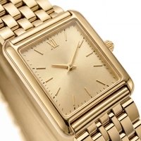 Montre rectangulaire pour femme, acier inoxydable, mouvement japonais, personnalisable avec logo, montre de luxe classique, montre luxueuse pour femme