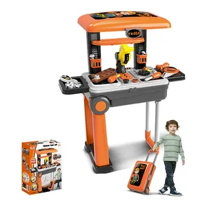 Hot Sale Reparatur station Werkbank Spielzeug für Kinder Jungen Spiele Kunststoffs chl üssel Schrauben dreher Set mit tragbaren Koffer Box