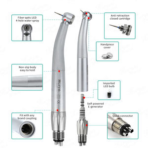 Tandheelkundige Hoge Snelheid Verlichte <span class=keywords><strong>Handpiece</strong></span> Fiber Optische Led Keramische Lager 2/4/6 Gaten Aansluiten Snelkoppeling Tandhandstuk - Product Image 4