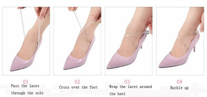 Chaussures transparentes <span class=keywords><strong>Anti</strong></span>-chute de talon, bande de Fixation élastique en TPU souple pour chaussures à talons hauts - Product Image 6