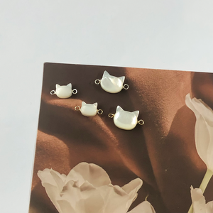 Conectores de carcasa Natural de alambre relleno de oro de 14K, dijes de alambre de plata S925 en forma de corazón/estrella/gato, anillos dobles para fabricación de joyas DIY - Product Image 2