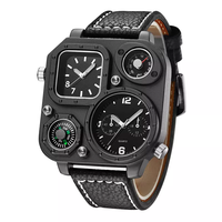 Montre homme OEM unique, luxe, grande taille, cadran carré, décoration boussole, mouvement quartz, style antique, logo personnalisé