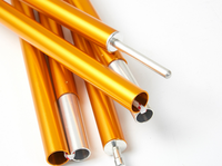 Poteau de tente de camping en aluminium pliable personnalisé, tube en alliage d'aluminium, connexion en aluminium, poteau de tente/support de tente/poteau de tente