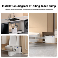 Pompe de relevage de relevage des eaux usées WDDM Silence, intelligente, durable, style épuré, pour toilettes murales commerciales, en acier inoxydable