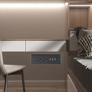 Tablero de extensión montado en enchufes de mesa de conferencias con puerto 2usb con enchufe de rango de 5 pies cable de alimentación de 3 clavijas - Product Image 4