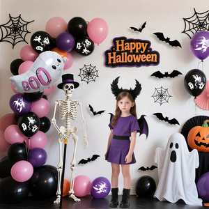 Globos de Látex con Diseño de Halloween, Lindos y Estampados, Duraderos para Uso en Interiores, Muchos Colores, Artículos de Decoración para Fiestas - Product Image 5