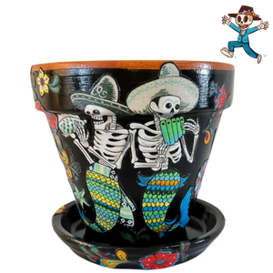 <span class=keywords><strong>Macetas</strong></span> de cerámica del Día DE LOS Muertos de México al por mayor de fábrica, maceta personalizable con temática de Halloween de gran tamaño para uso en el jardín - Product Image 3