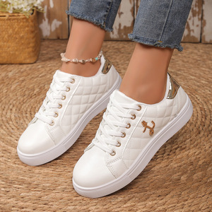 Nuove Sneakers Nere da Donna Primavera-Autunno, Taglie Grandi, Scarpe Sportive Casual Piatte Antiscivolo con Lacci per Camminata Leggera - Product Image 4