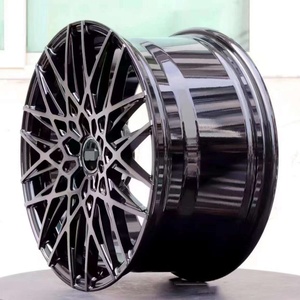 ล้อแม็กซ์ S8 ขนาด 19/20 นิ้ว รุ่น T8 สีดำเงา ขอบสีน้ำเงิน ขอบกัดลาย 20x10 ผลิตจากอะลูมิเนียมฟอร์จ PCD 5-112 สภาพใหม่ 4 ชิ้น - Product Image 1