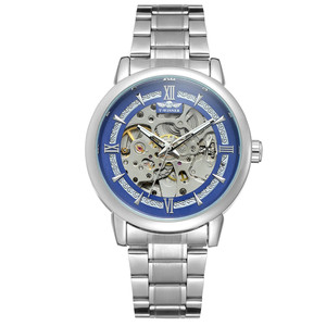 Montre automatique squelette classique tourbillon pour homme, lumineuse, étanche, chiffres romains, en acier inoxydable, pour affaires - Product Image 6