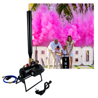Nouvelle machine à confettis électronique noire améliorée, lanceur de fumée colorée et de poudre pour fête de révélation du sexe