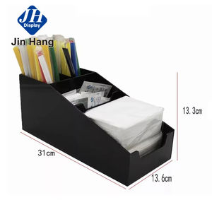 ที่ใส่แก้ว<span class=keywords><strong>กาแฟ</strong></span>แบบใช้แล้วทิ้งสีดำที่วางแก้วอะคริลิคพลาสติกสำห<span class=keywords><strong>ร</strong></span>ับ<span class=keywords><strong>ร</strong></span>้านกาแฟ - Product Image 4